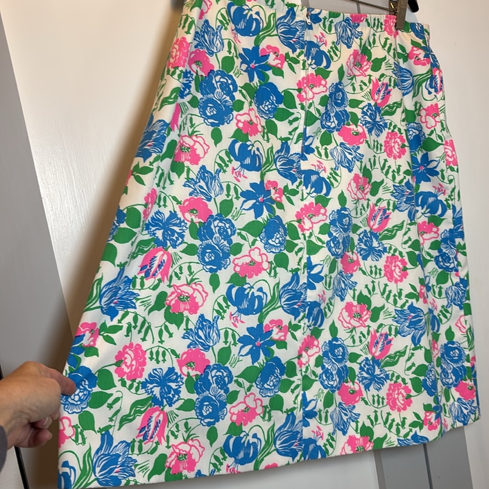 Vintage Lilly Pulitzer The Lilly Floral A-Line Skirt SZ Large/XL